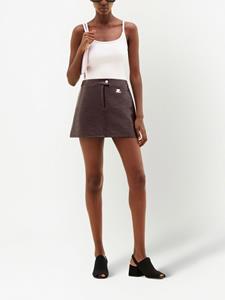 Courrèges Mini-rok met logopatch - Rood
