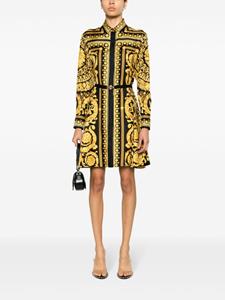 Versace Jurk met barokprint - Zwart