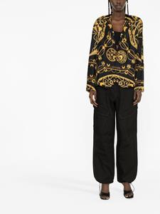 marineserre Marine Serre Zijden blouse - Zwart