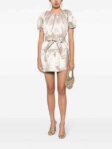 cynthiarowley Cynthia Rowley Satijnen mini-jurk - Beige