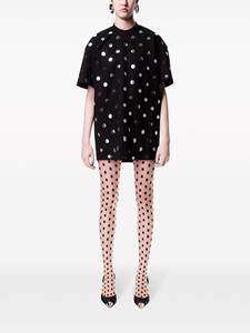 AREA T-shirtjurk met stippen - Zwart