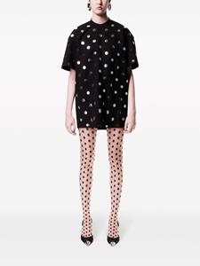 AREA polka-dot T-shirt dreses - Zwart