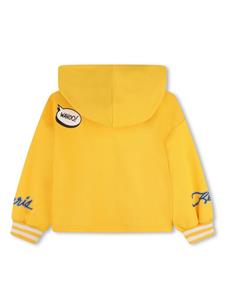 kenzokids Kenzo Kids Katoenen hoodie met tijgerprint - Geel