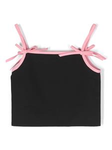 msgmkids MSGM Kids Top met spaghettibandjes en strik - Zwart