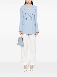 Casablanca Wollen high waist straight broek - Wit