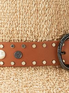 maisonmichel Maison Michel New Kendall hoed met ceintuur - Beige