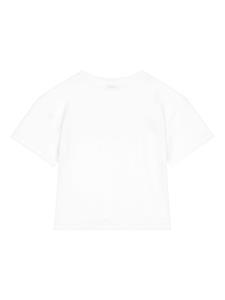 dolce&gabbanakids Dolce & Gabbana Kids T-shirt met logoprint - Wit