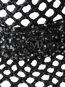 maisonmichel Maison Michel Virginie fedora hoed met pailletten - Zwart