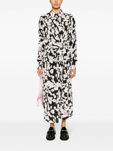 MSGM Midi-jurk met bloemenprint - Zwart