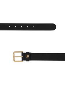 dolce&gabbana Dolce & Gabbana Leren riem met logoplakkaat - Zwart