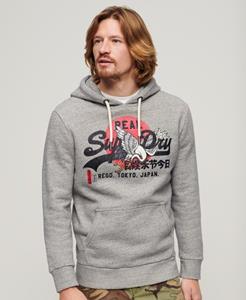 Superdry Mannen Tokyo Vintage Logo Hoodie Grijs