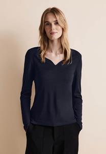 STREET ONE Langarmshirt, in Unifarbe