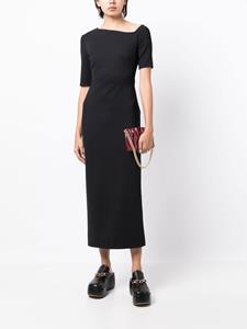 Rosetta Getty Off-shoulder midi-jurk - Zwart