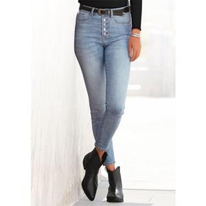 Buffalo High-waist jeans met modieuze knoopsluiting