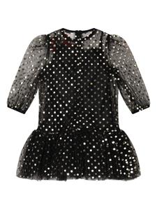 dolce&gabbanakids Dolce & Gabbana Kids Tulen jurk met pailletten - Zwart