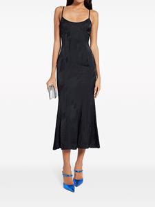 theattico The Attico Midi-jurk met jacquard - Zwart