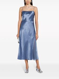 Vince sheer panelled slip dress - Blauw