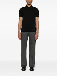 Brioni Piqué katoenen poloshirt - Zwart