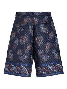 ETRO Bermuda shorts met paisley-print - Blauw