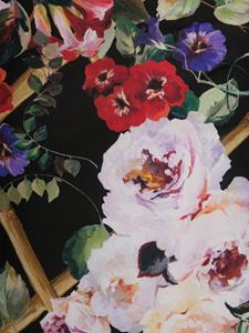 dolce&gabbana Dolce & Gabbana Zijden sjaal met bloemenprint - Zwart