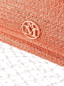 maisonmichel Maison Michel New Bonnie baret met sluier - Oranje