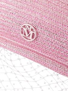 maisonmichel Maison Michel New Bonnie baret met sluier - Roze