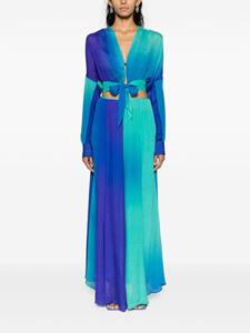 forteforte Forte Forte Plooirok met colourblocking - Groen