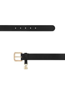 Dolce & Gabbana DG-charm leather belt - Zwart