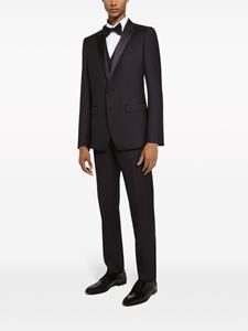Dolce & Gabbana contrasting lapels two-piece suit - Zwart