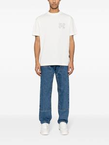 palmangels Palm Angels Straight jeans met logo-reliëf - Blauw