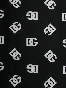 Dolce & Gabbana Zijden sjaal met logoprint - Zwart