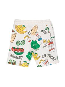 stellamccartneykids Stella McCartney Kids Trainingsshorts met print - Wit