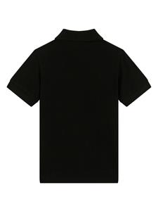 dolce&gabbanakids Dolce & Gabbana Kids Katoenen poloshirt met logopatch - Zwart
