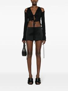 KHAITE Jett mini-rok - Zwart