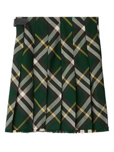 Burberry Geruite wollen rok - Groen