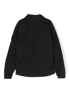 stoneislandjunior Stone Island Junior Jack met rits en Compass-logopatch - Zwart