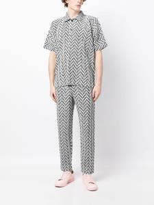 hommeplisséisseymiyake Homme Plissé Issey Miyake Geruit poloshirt - Zwart