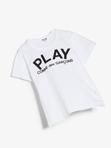 Comme Des Garçons Play Kids T-shirt met logoprint - Wit
