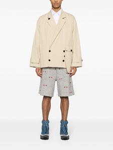 Henrik Vibskov Gestreepte shorts - Beige