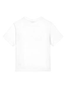 dolce&gabbanakids Dolce & Gabbana Kids T-shirt met logoprint - Wit