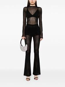 cynthiarowley Cynthia Rowley Amelia mesh broek verfraaid met kristallen - Zwart