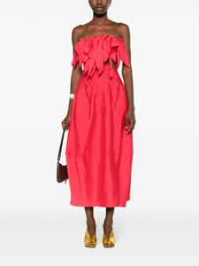 cultgaia Cult Gaia Midi-jurk met ruches - Rood