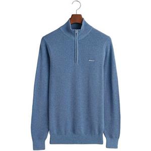 Gant Schipperstrui COTTON PIQUE HALFZIP met piquéstructuur