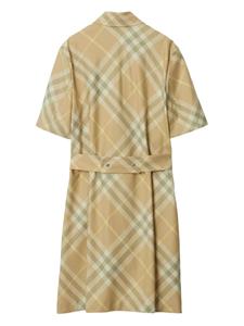 Burberry Geruite blousejurk - Beige