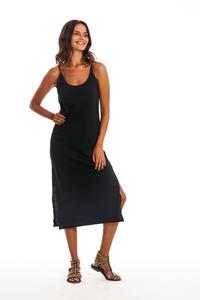RAVENS VIEW IBIZA Damen vegan Kleid Rhea Black