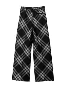 Burberry Geruite broek - Zwart