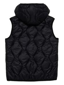 dieselkids Diesel Kids Gewatteerd jack met logopatch - Zwart