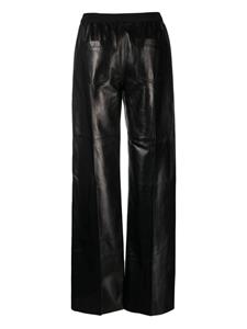 tomford TOM FORD Leren broek met logoband - Zwart