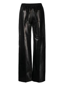 TOM FORD Leren broek met logoband - Zwart