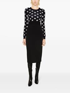 dolce&gabbana Dolce & Gabbana Midi-rok met logoplakkaat - Zwart